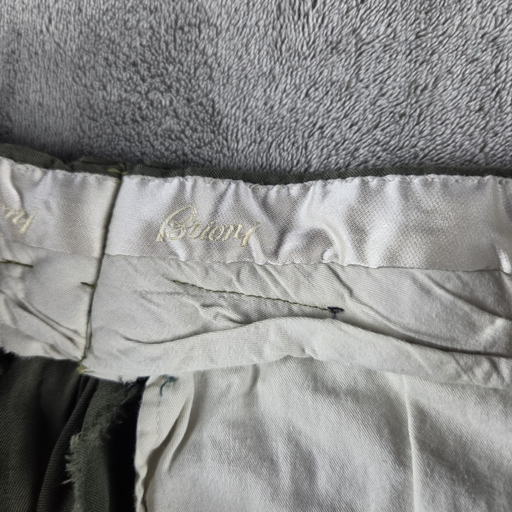 Brioni Ortisei 100% Wool Super 140's Dress Pants Green Mens 29x29 Trousers - Picture 3 of 13